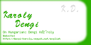 karoly dengi business card